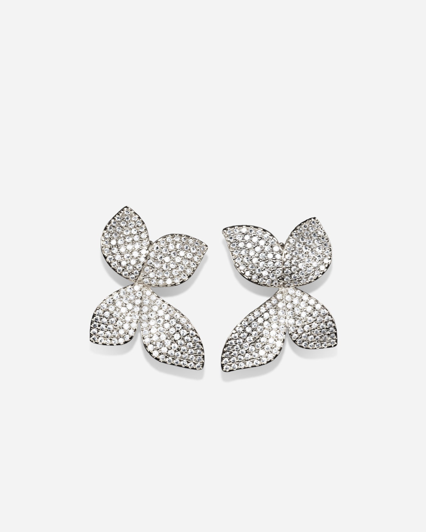 Crystal petal earrings