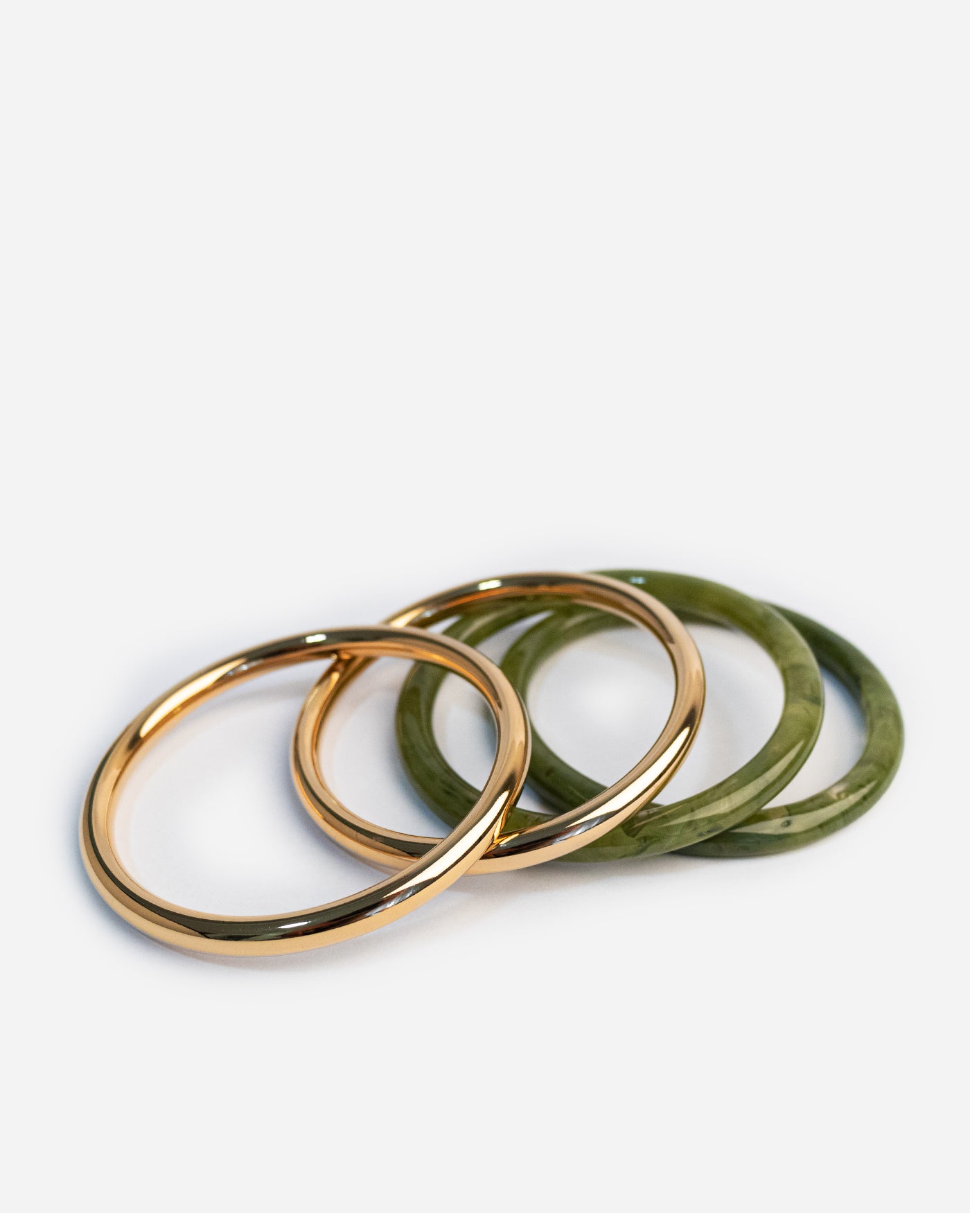 Olive Resin Stack Bangles