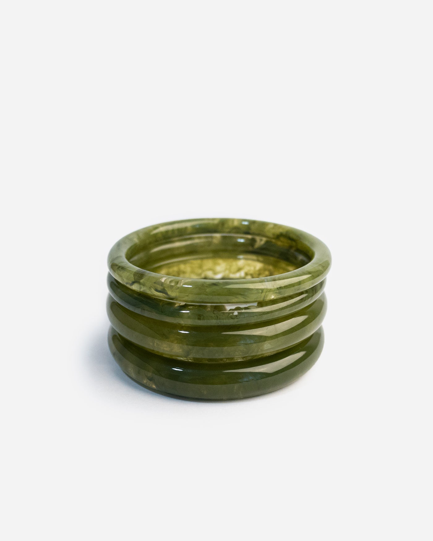 Olive Resin Stack Bangles