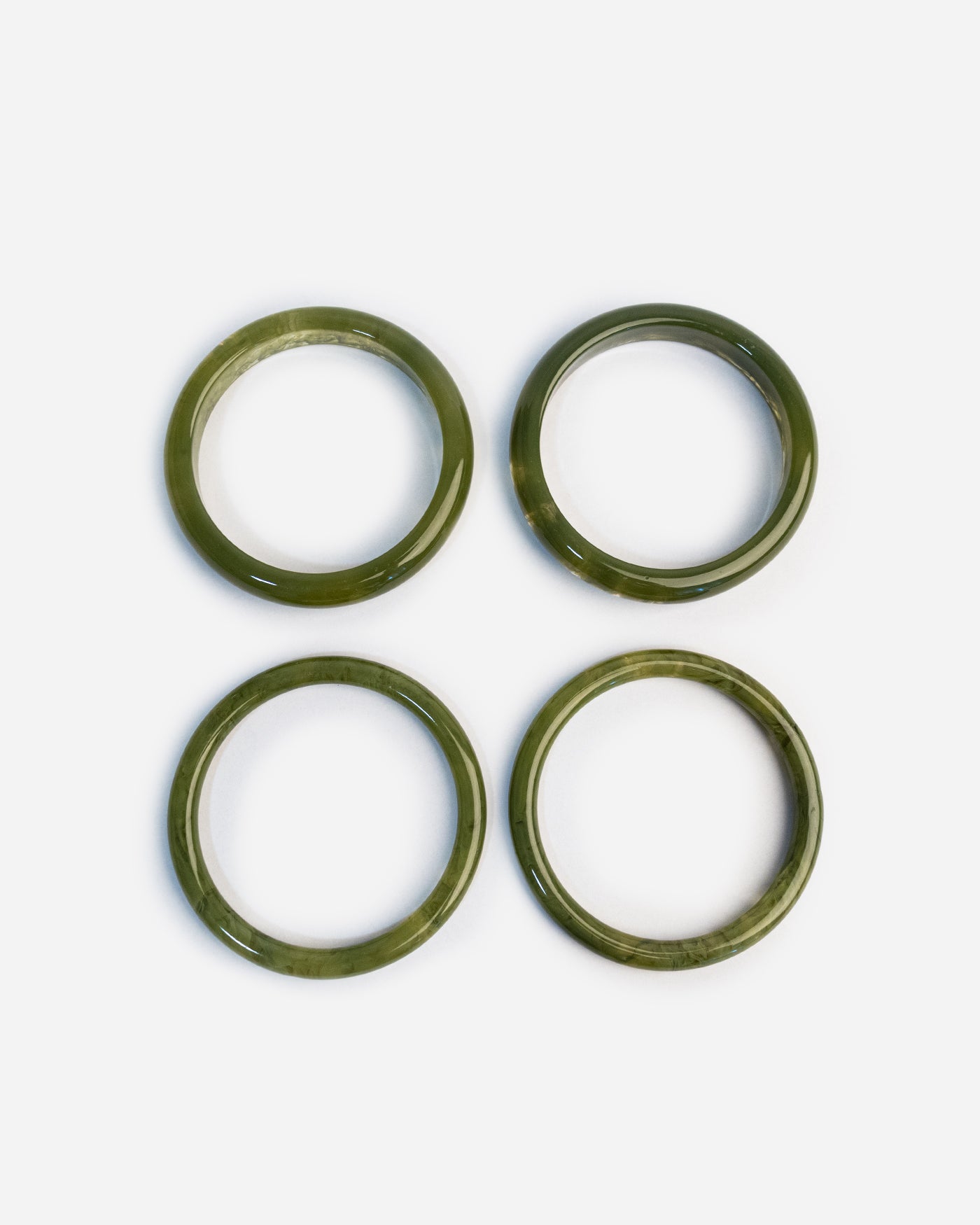 Olive Resin Stack Bangles