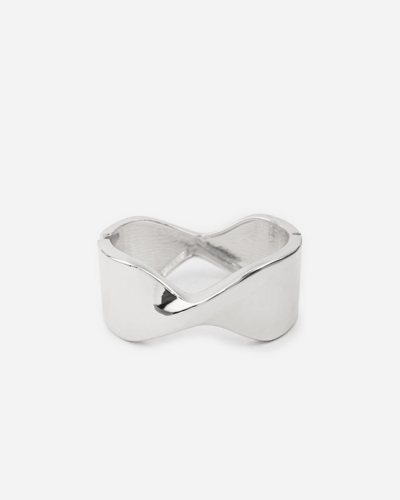 Lumina Twist Silver Bangle