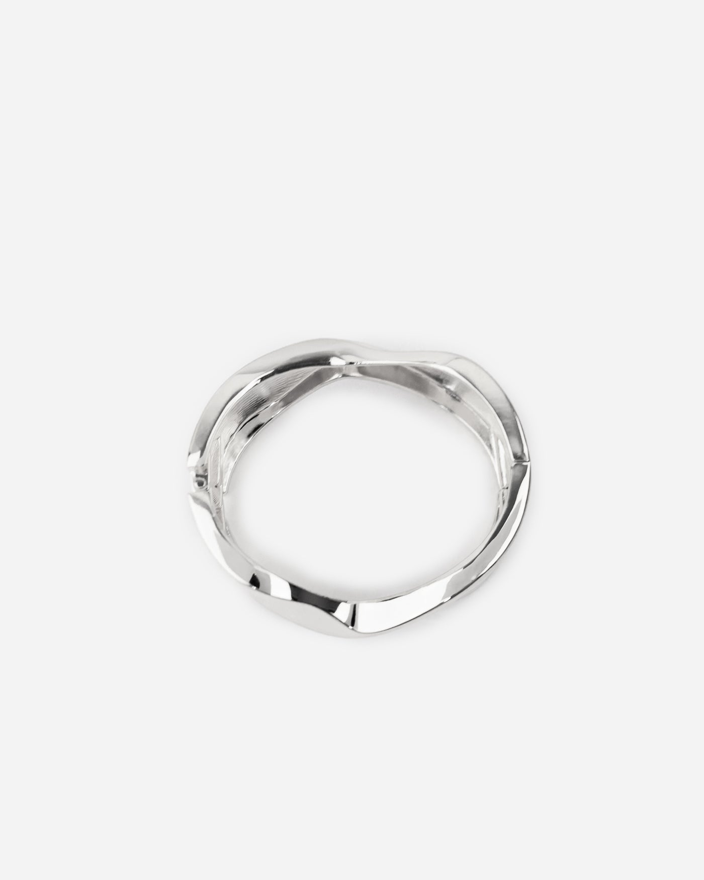 Lumina Twist Silver Bangle