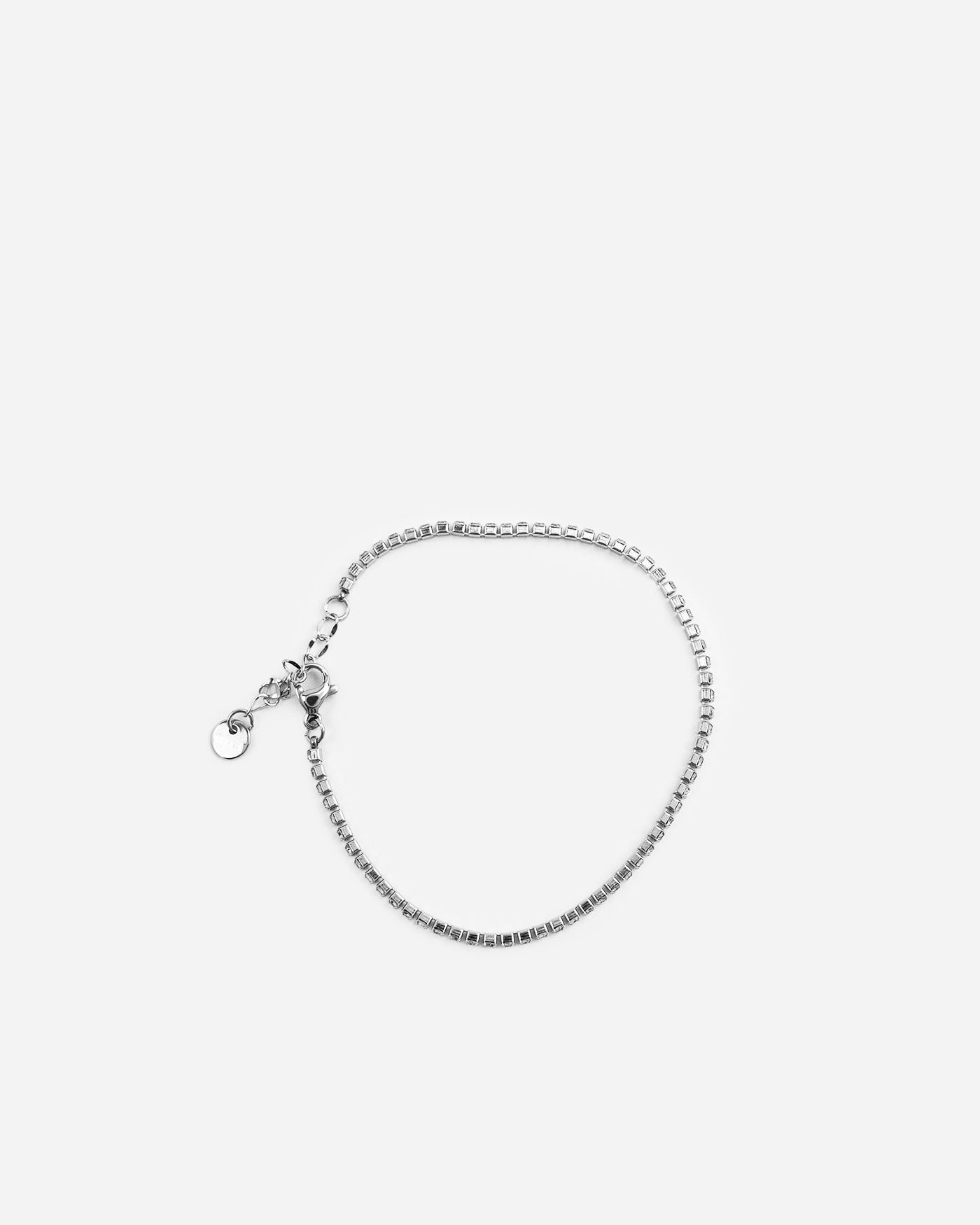 Paperclip Silver Tennis Bracelet