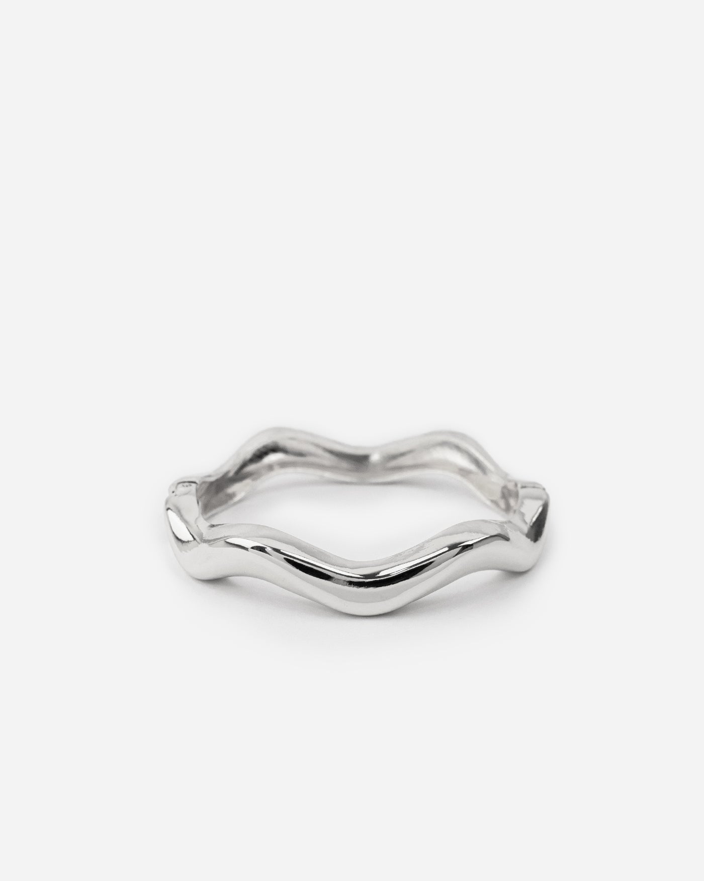 Wavy Stackable Silver Bangle