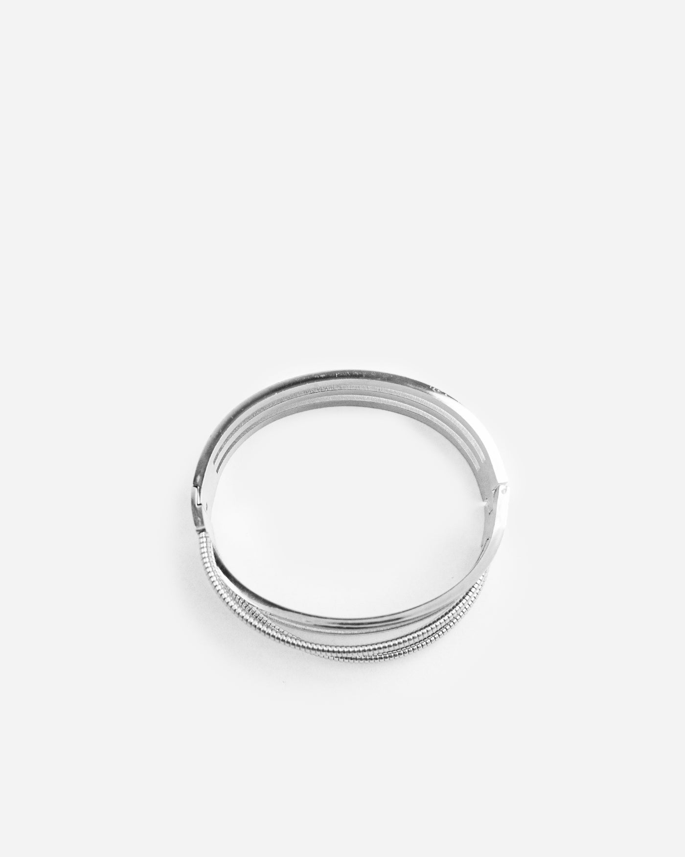 Snake Chunky Silver Bangle