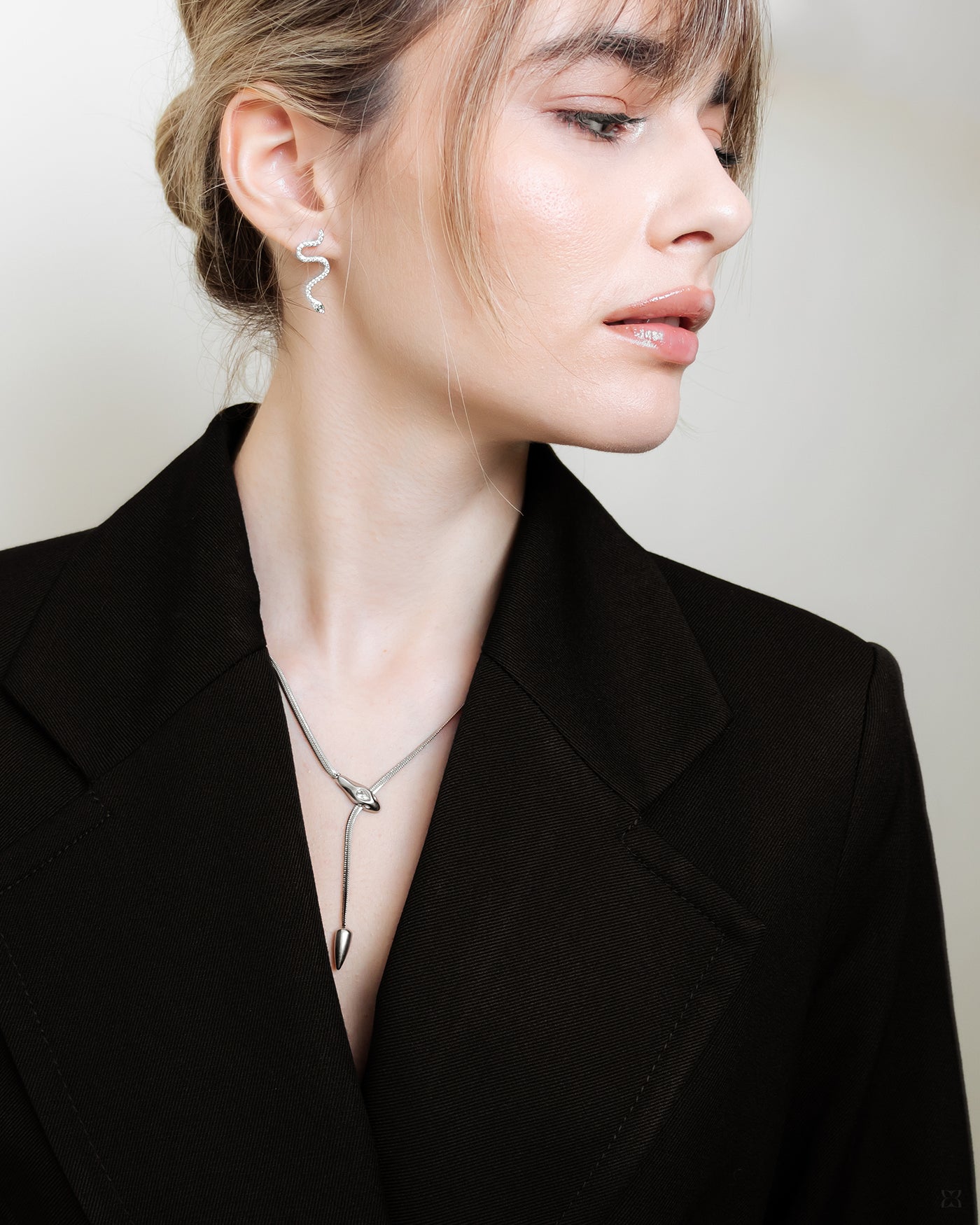 Emerald Eye Serpent Earrings