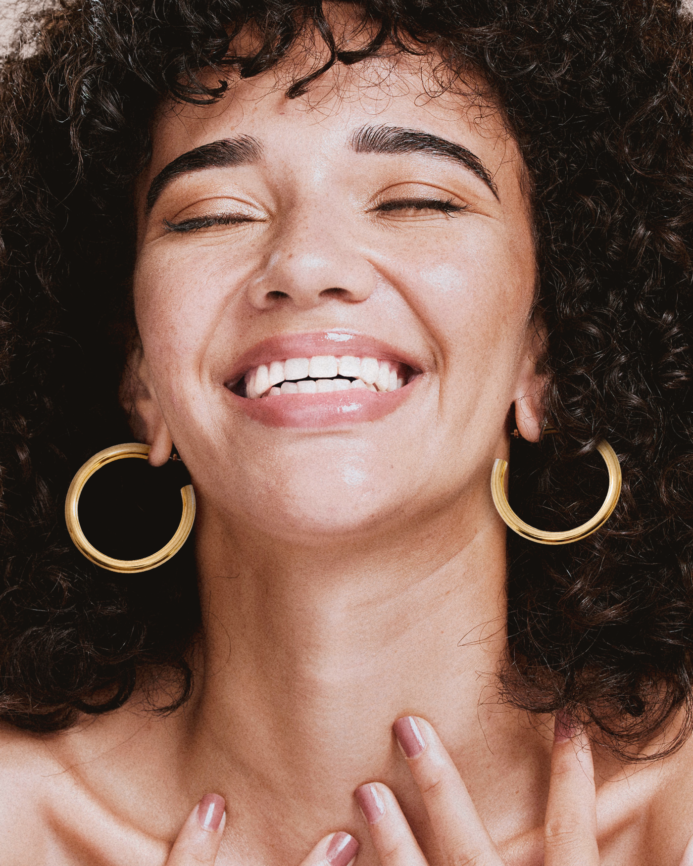 Gilded grace hoop earrings