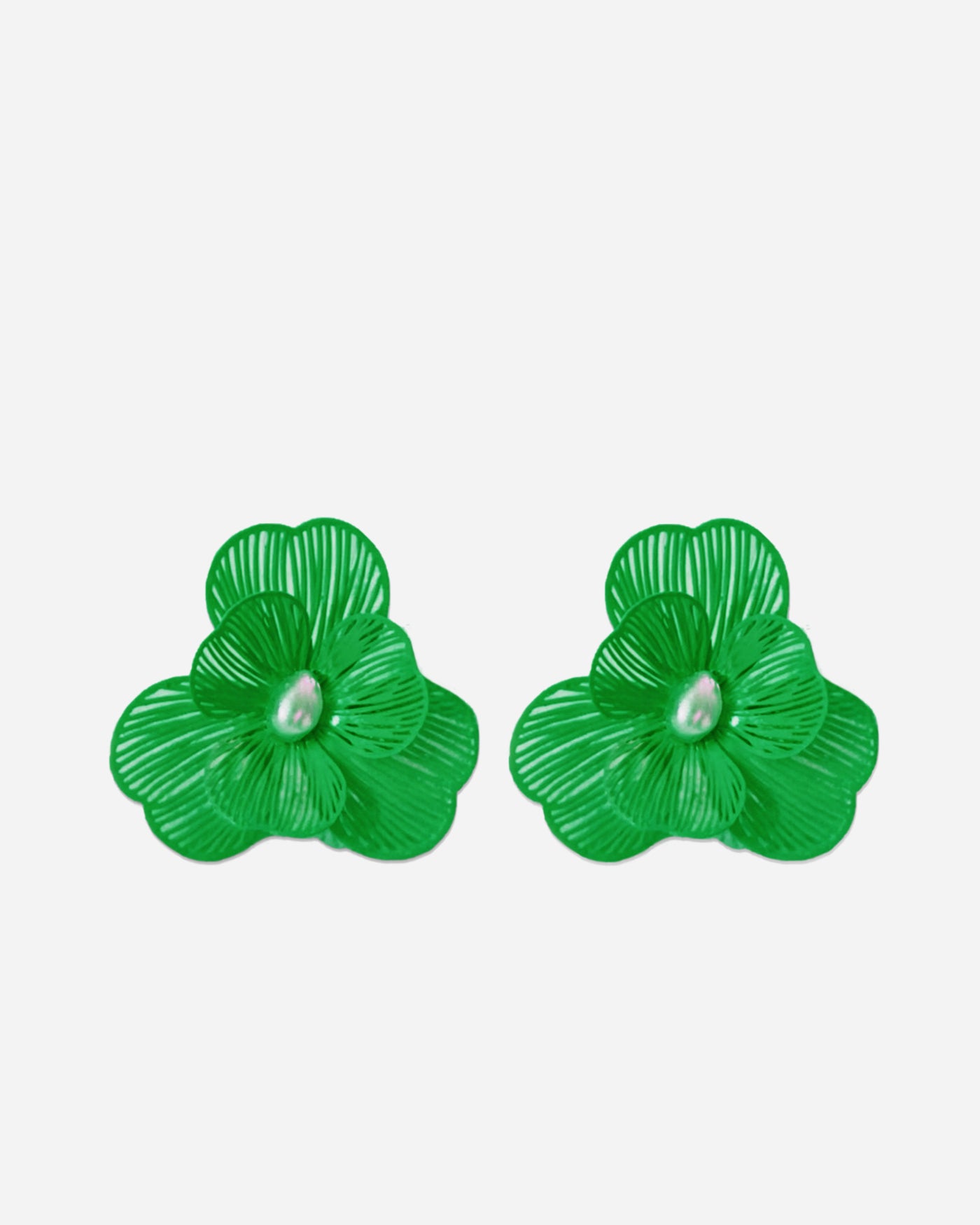 Trim flowers earrings